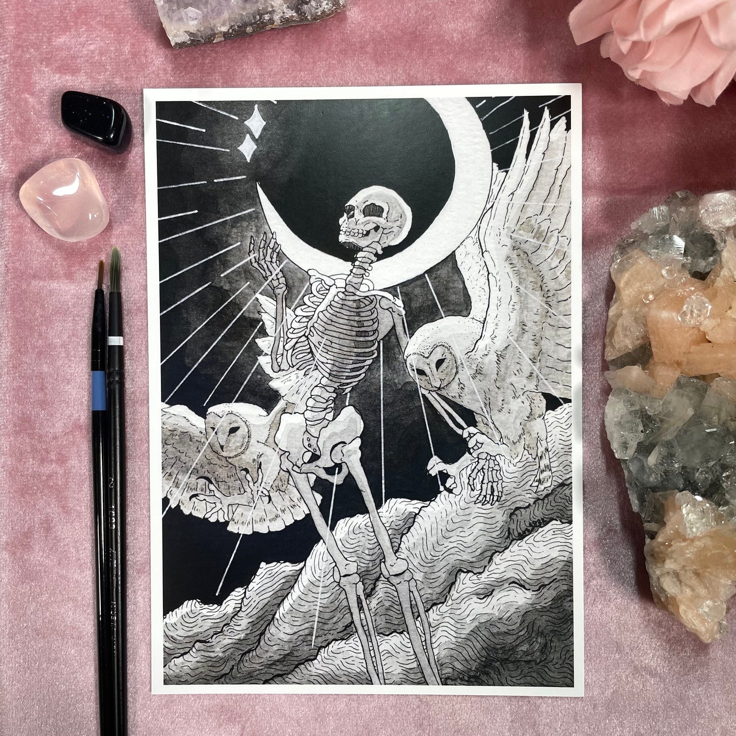 Waxing Crescent Moon Print