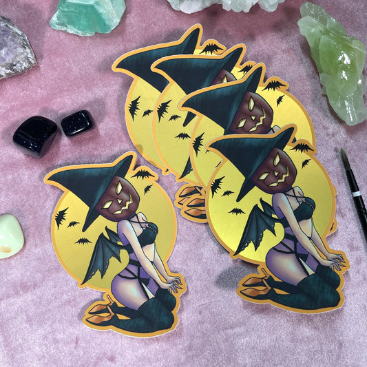 Smexy Pumpkin Girl Sticker