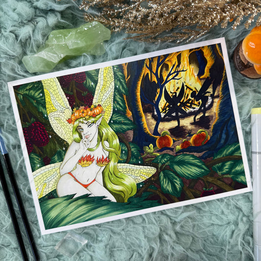 Fairy Bonfire Print