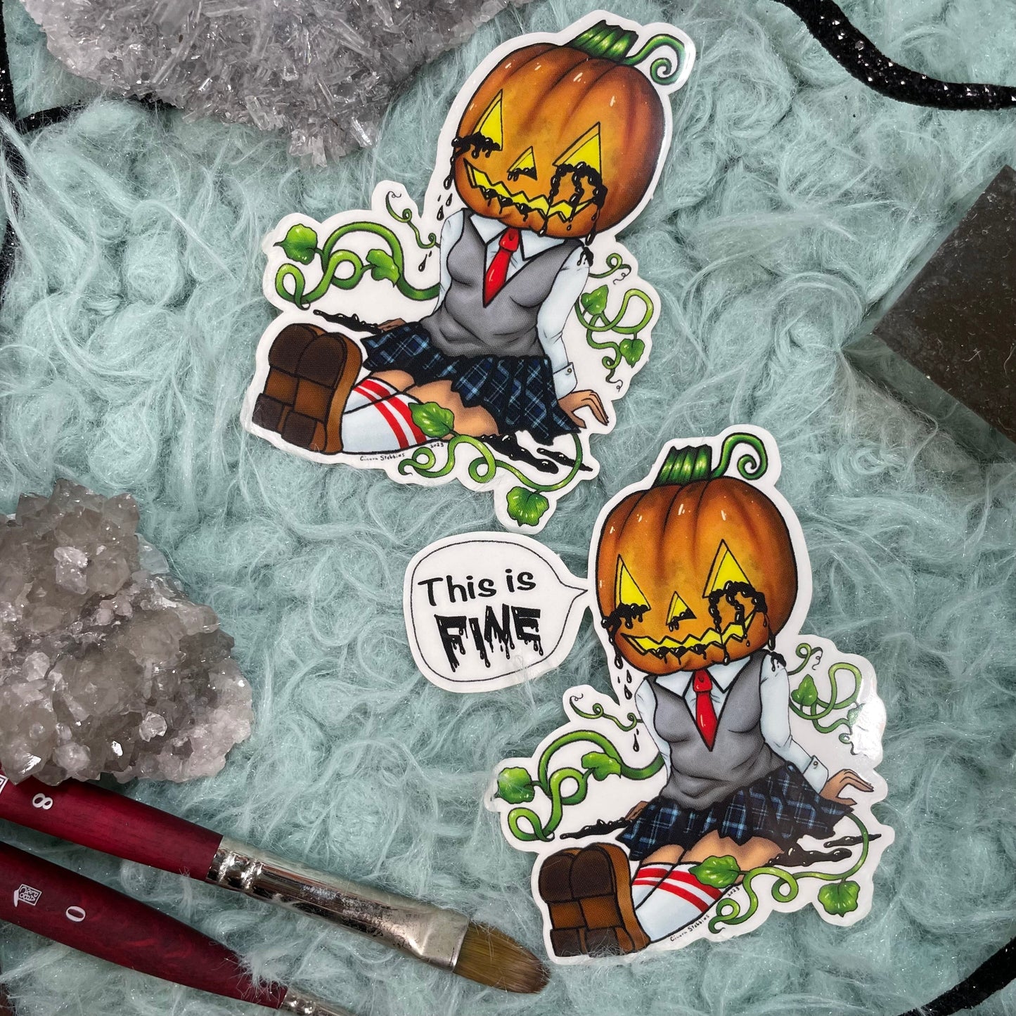 Pumpkin Girl Sticker