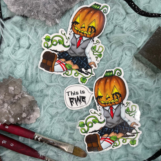 Pumpkin Girl Sticker