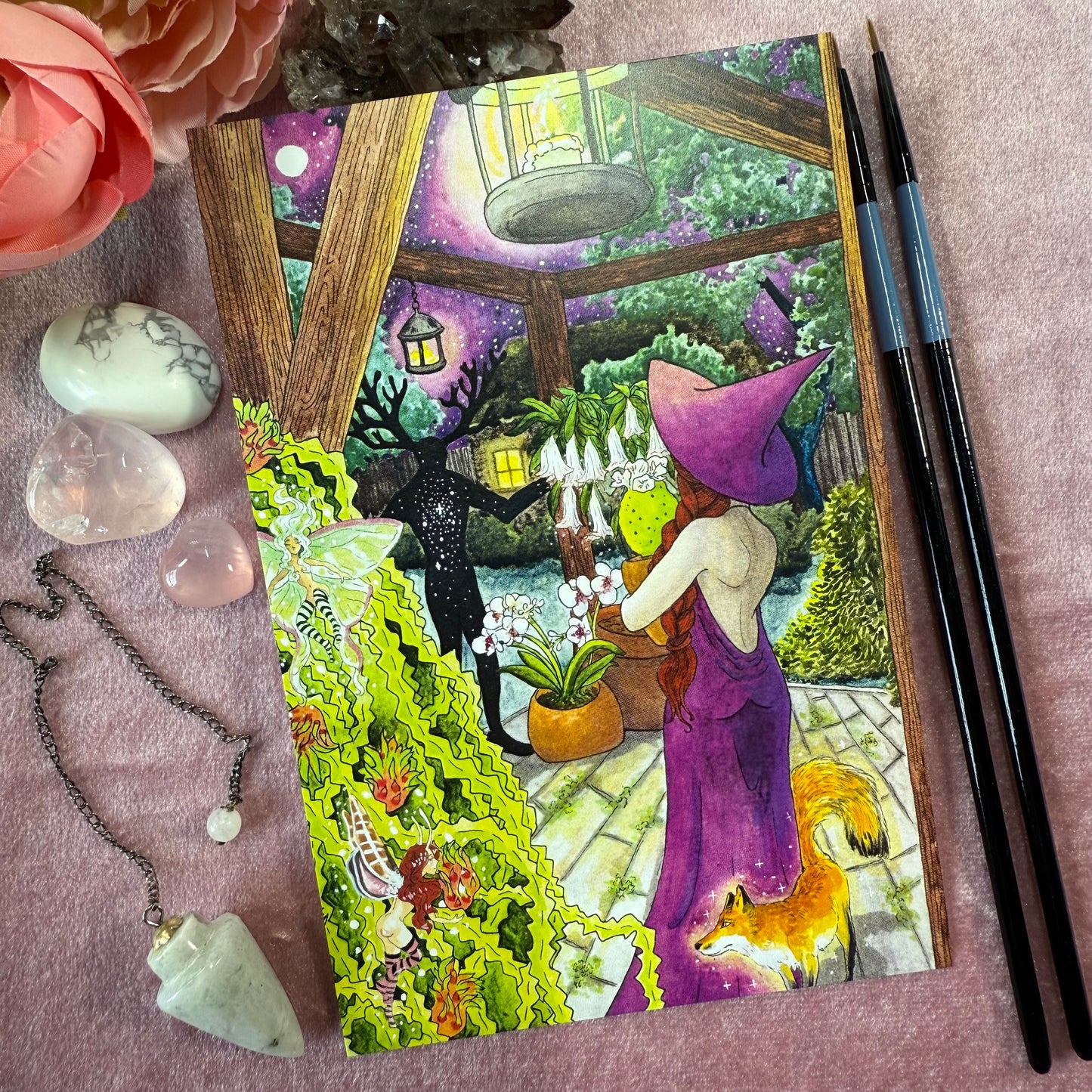 Visitor In the Garden Print